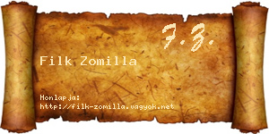Filk Zomilla névjegykártya